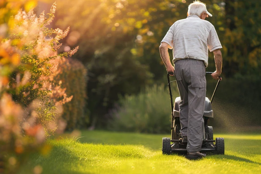 compact electric lawn mower